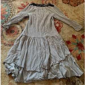 Ralph Lauren | Boatneck White Navy Stripe Dress